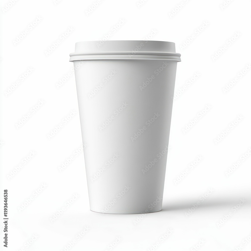 A plain, white takeaway coffee cup, symbolizing convenience and simplicity in modern life. A plain, white takeaway coffee cup, symbolizing convenience and simplicity in modern life.