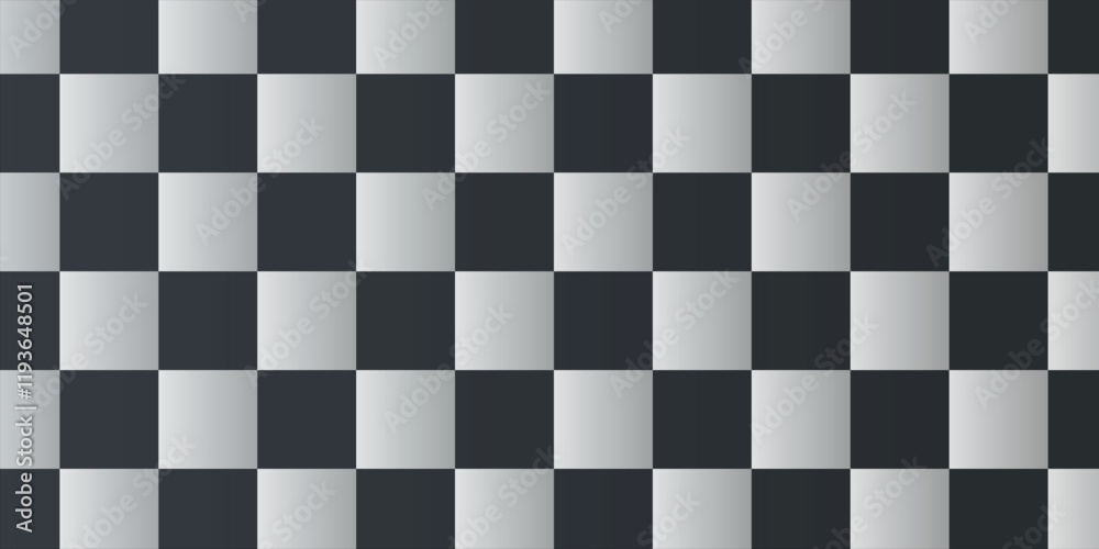 Fototapeta premium Abstract monochromatic wallpaper background in cloisonne Checkered racing flag waving, real fabric texture