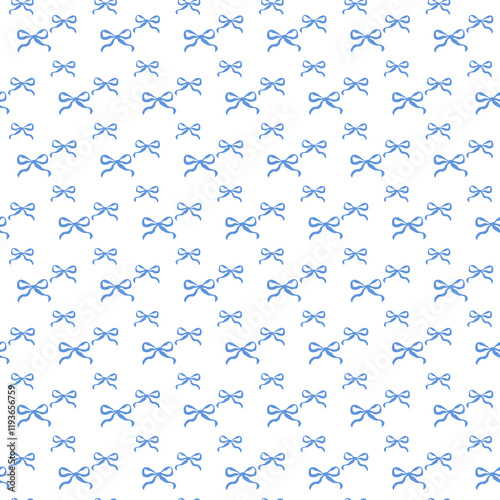 blue bow ribbon seamless pattern. design for background, notebook cover, carpet, cloth, batik, textile, paper print, sarong, card, floor, curtain, fabric print, ceramic