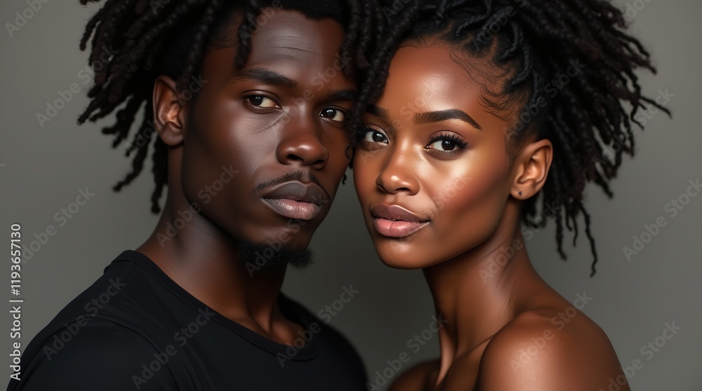 Obraz premium African american couple embracing each other.