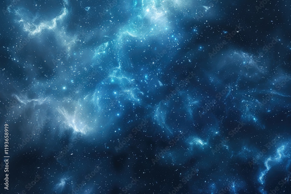 Naklejka premium Starry night sky as a background. Dark interstellar space.