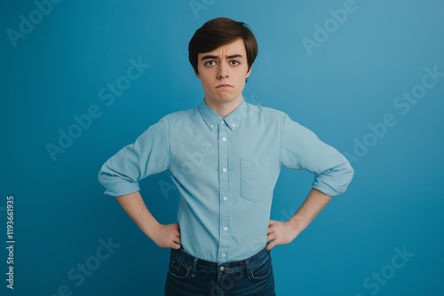Skeptical Young Lady with Folded Arms