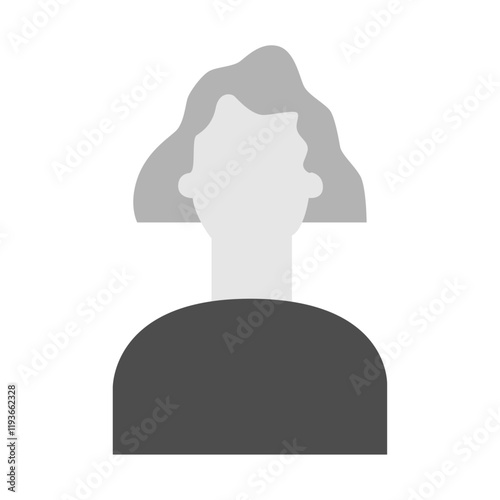 Vector flat illustration. Icons of man and woman. Avatar, user profile, person icon, profile picture. Suitable for social media profiles, icons, screensavers and as a template. Business concept.