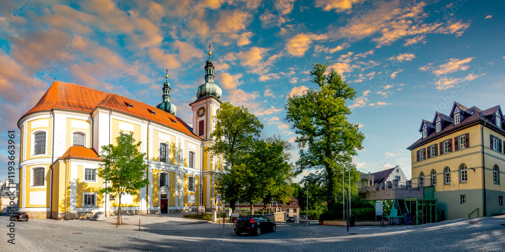 Naklejka premium Kirche, Altstadt, Donaueschingen, Deutschland 