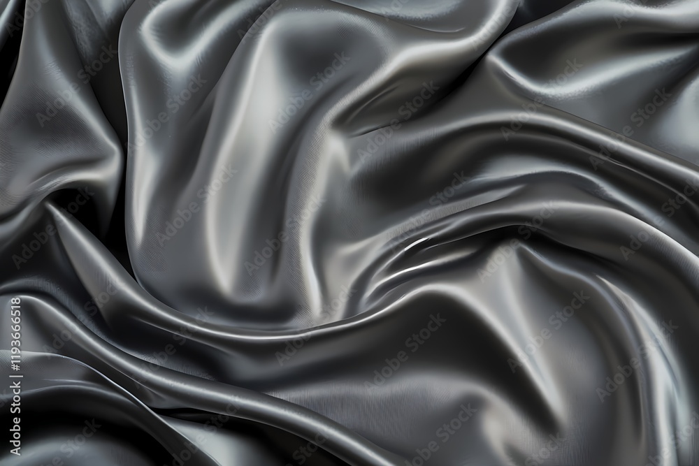 Obraz premium Dark Grey Silk Draped Fabric Abstract Texture