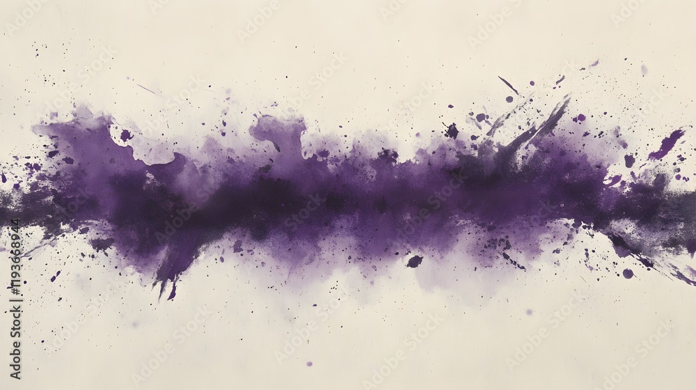 Obraz premium Abstract Purple Watercolor Explosion Across Canvas