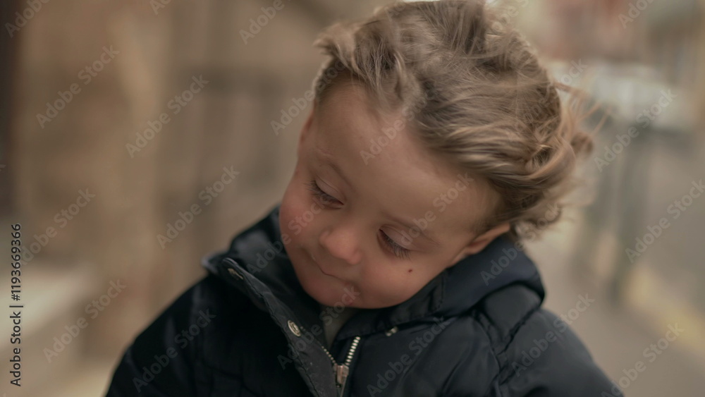 Child face feeling the wind blowing. boy enjoying the small things in life hair blow Child face feeling the wind blowing. boy enjoying the small things in life hair blow