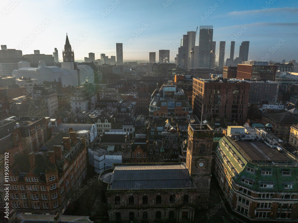 Fototapeta premium Church in the City of Manchester