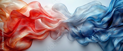 Australia National Day. The Australian flag, featuring stripes and national colors, in a background illustration. Space for copy
