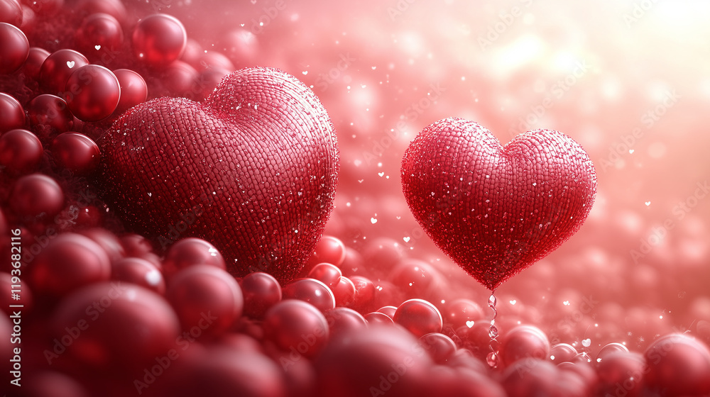 Obraz premium valentine background with hearts