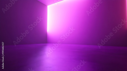 A glowing purple studio background with soft waves of light and gradient transitions.
