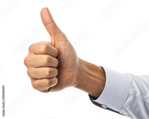 Thumb up gesture on transparent background. Like. PNG