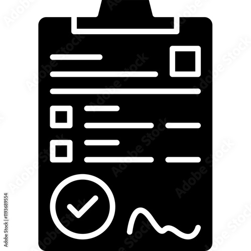 Contract icon single vector illustration
