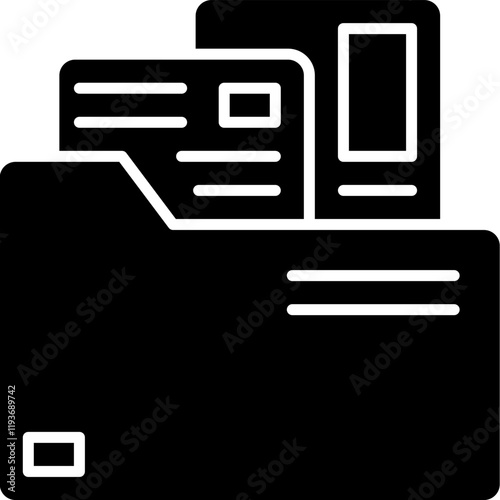 Portfolio icon single vector illustration
