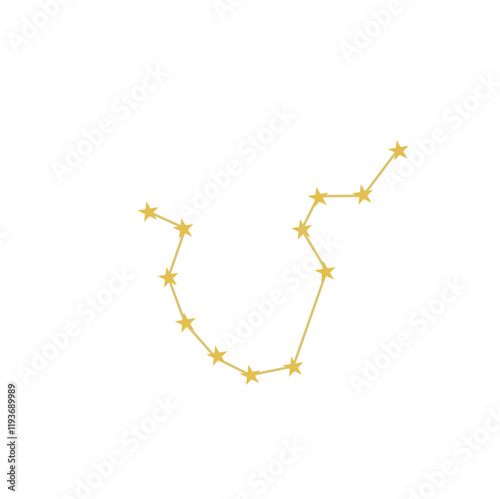 zodiac constellation. Zodiac signs with glowing stars.