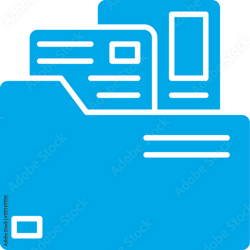 Portfolio icon single vector illustration
