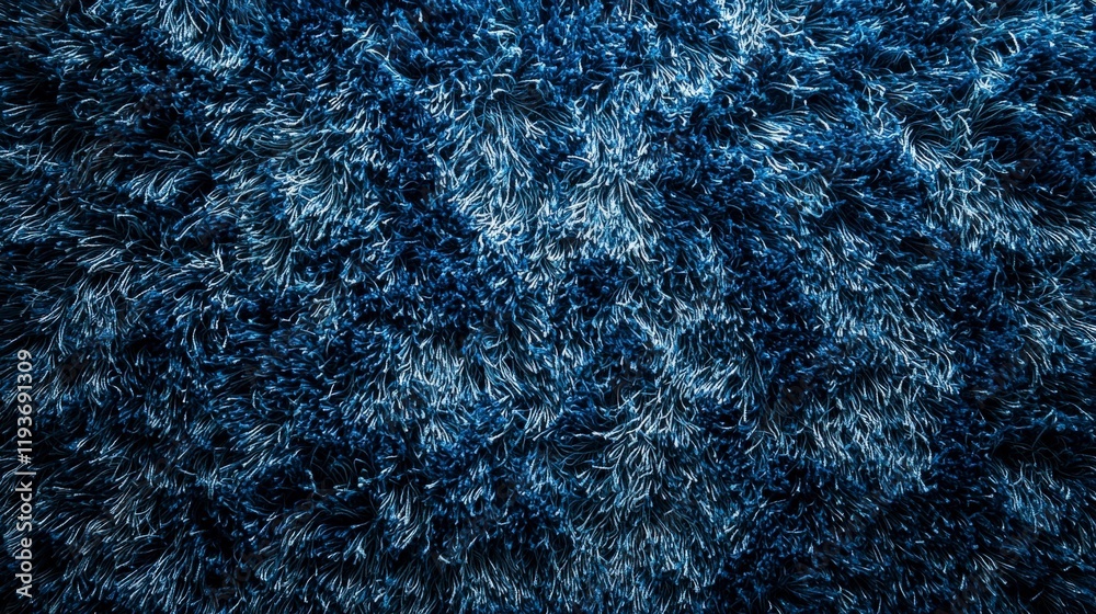 This image presents a plush blue shag carpet, intricately woven fibers capturing the play of light and shadow, enhancing visual depth and tactile richness. This image presents a plush blue shag carpet, intricately woven fibers capturing the play of light and shadow, enhancing visual depth and tactile richness.