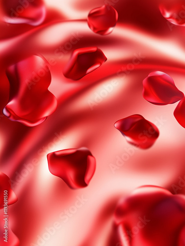 red rose petals on white