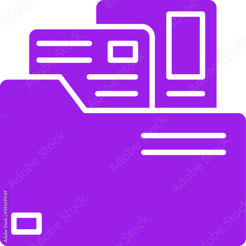 Portfolio icon single vector illustration