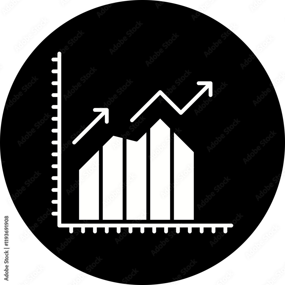 Financial Graph Growth icon single vector illustration Financial Graph Growth icon single vector illustration