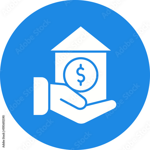 Home Loan icon single vector illustration