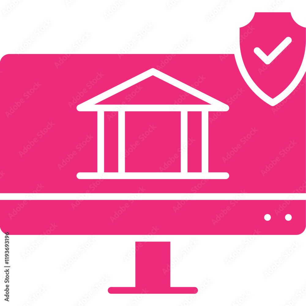Online Banking Security icon single vector illustration Online Banking Security icon single vector illustration