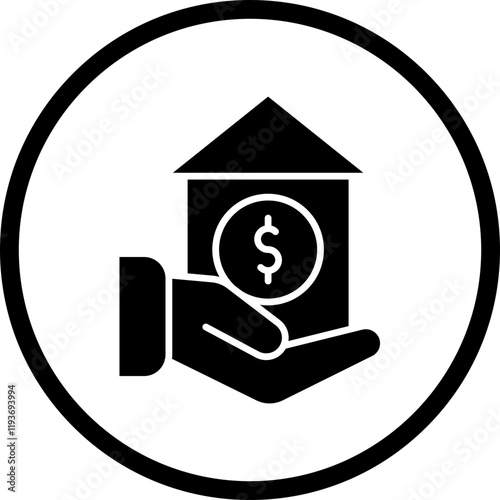 Home Loan icon single vector illustration