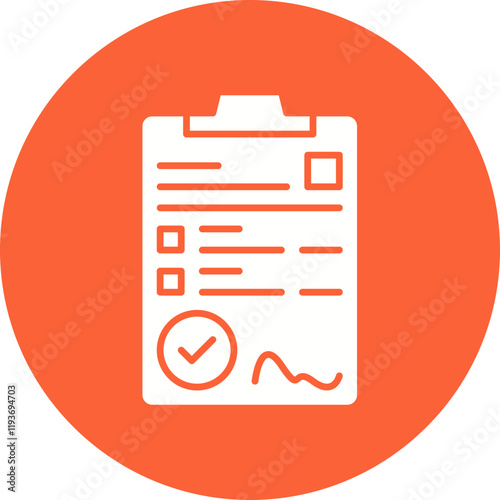 Contract icon single vector illustration