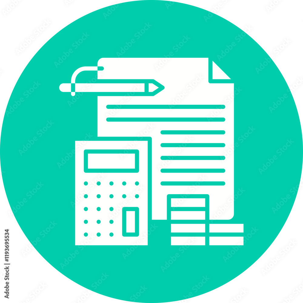 Budgeting icon single vector illustration Budgeting icon single vector illustration