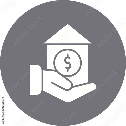 Home Loan icon single vector illustration