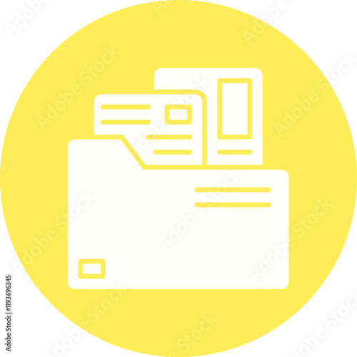 Portfolio icon single vector illustration