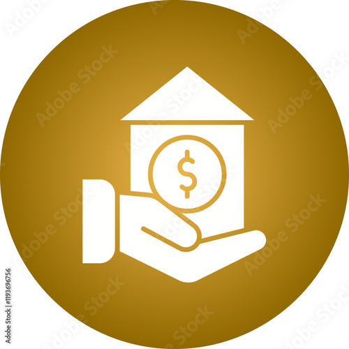 Home Loan icon single vector illustration