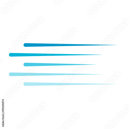 Blue speed lines effect 