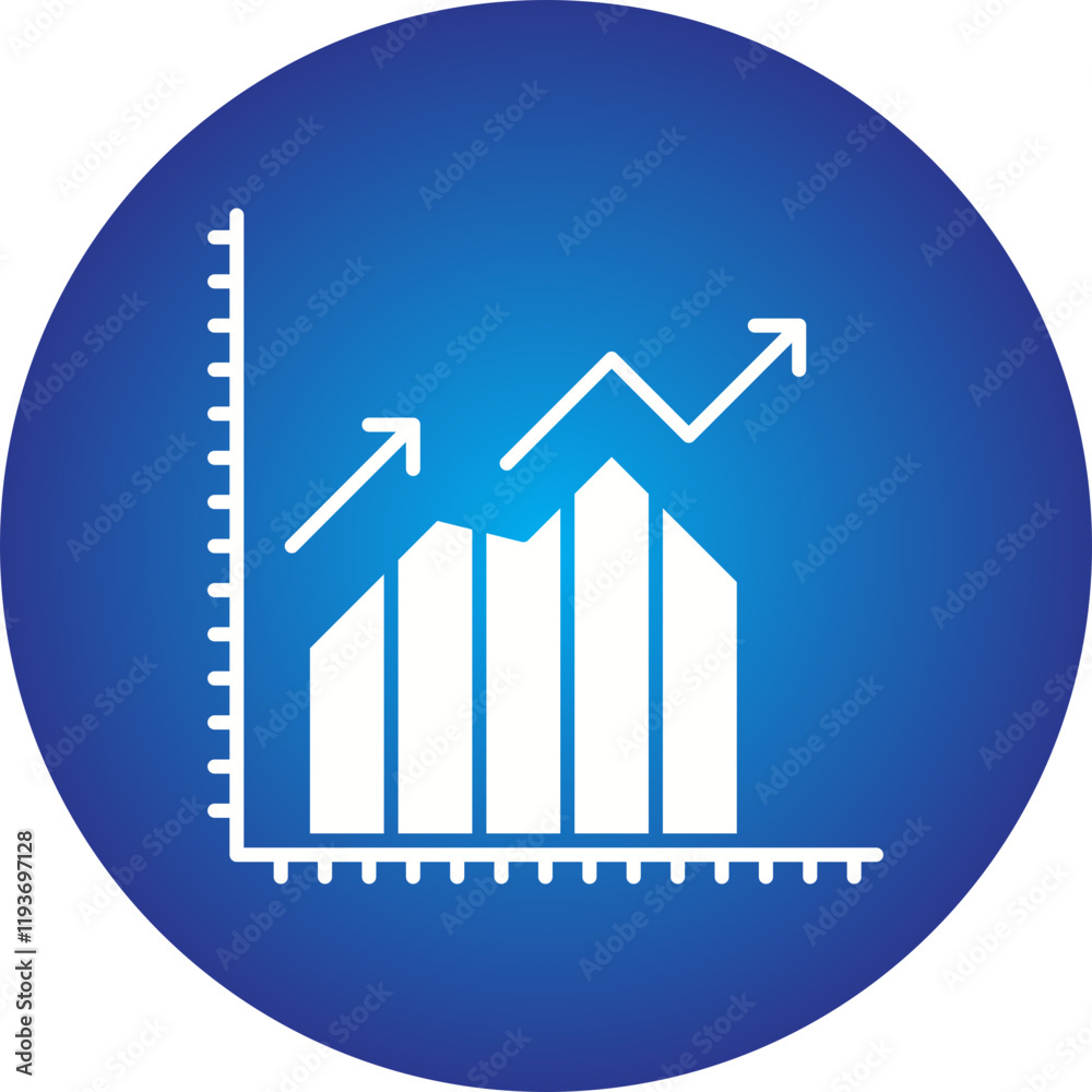 Financial Graph Growth icon single vector illustration Financial Graph Growth icon single vector illustration