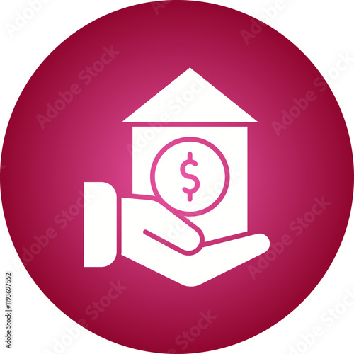 Home Loan icon single vector illustration