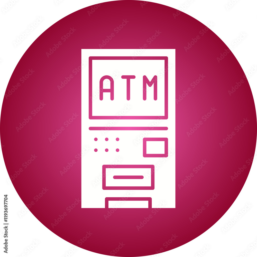 ATM icon single vector illustration ATM icon single vector illustration