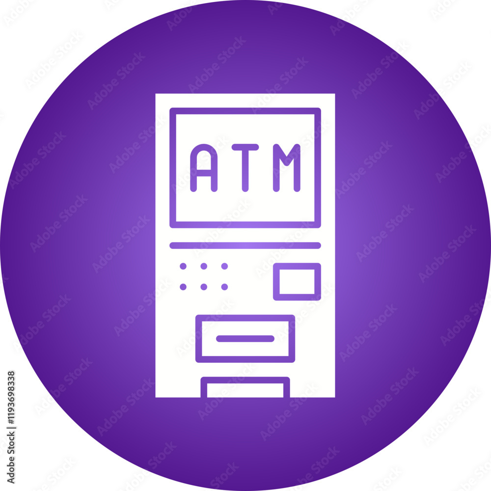 ATM icon single vector illustration ATM icon single vector illustration
