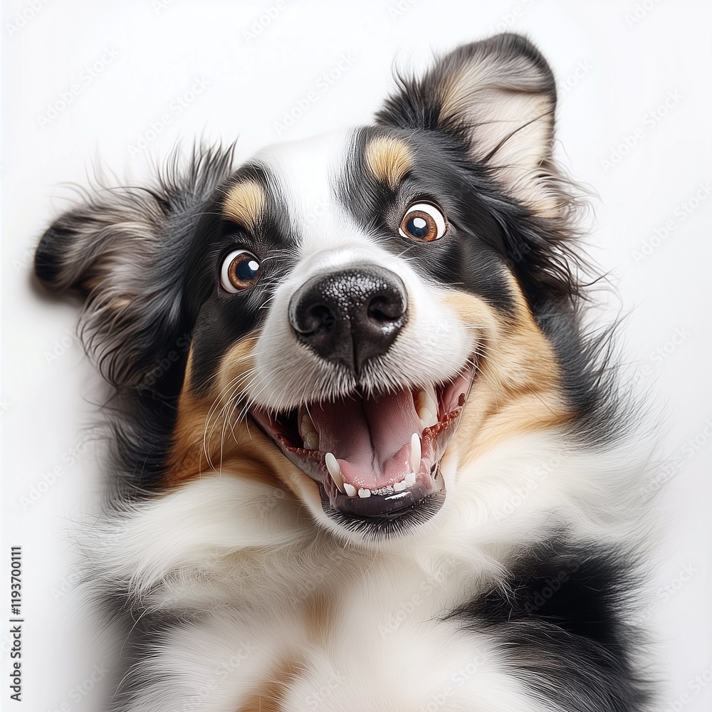 Fototapeta premium Lustiger Hund mit breitem Grinsen – pure Lebensfreude