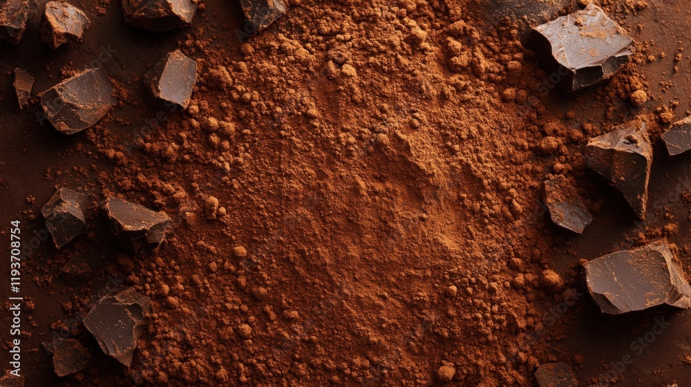 Fototapeta premium Cocoa Powder Texture Abstract Background