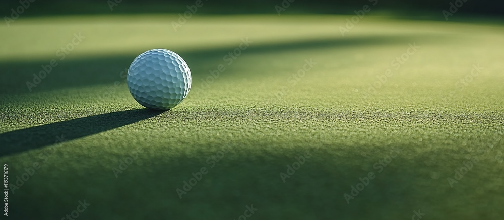 Golf Ball on Green: A Moment of Serenity on the Course Golf Ball on Green: A Moment of Serenity on the Course