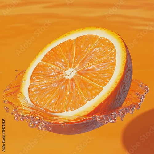 orange slices with splash