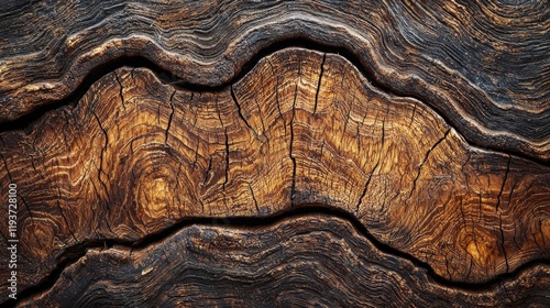 This image depicts cracked and aged wood with a natural grain pattern, highlighting the rustic charm and enduring beauty found in nature's simple textures.