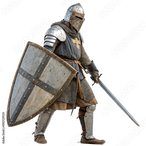  knight isolated on transparent background.