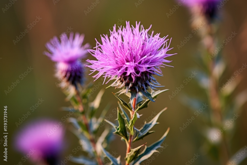 Spotted Knapweed Plant with Blooming Flowers and Buds - Centaurea Maculosa Herb, Wild Plant Spotted Knapweed Plant with Blooming Flowers and Buds - Centaurea Maculosa Herb, Wild Plant