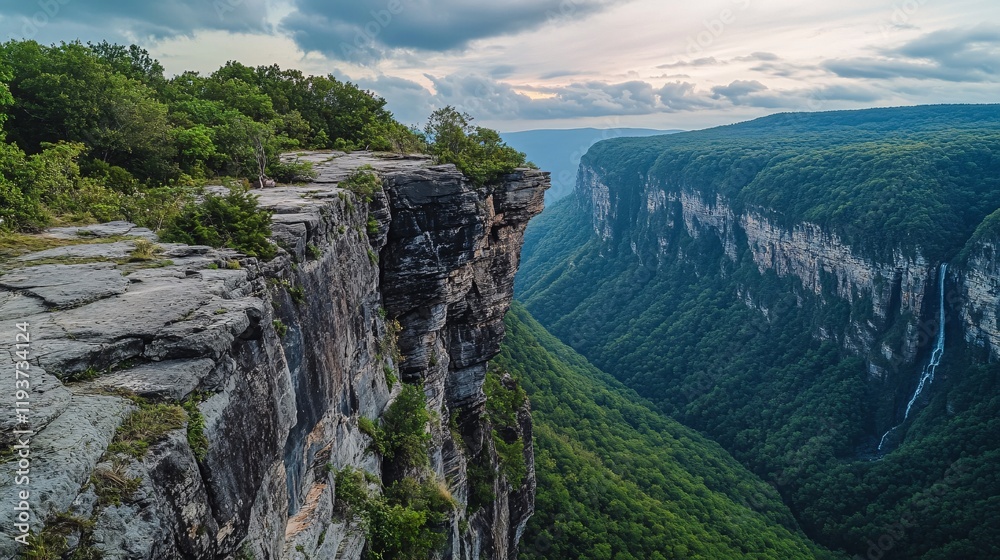 Obraz premium Panoramic View of a Deep Canyon Landscape