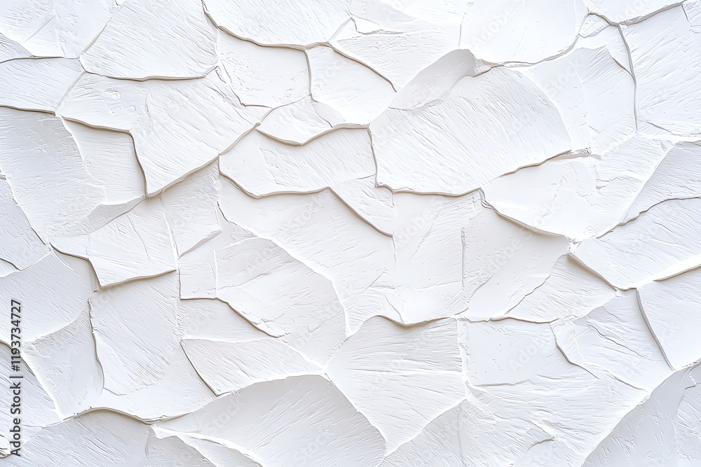 A close-up image of a textured white wall featuring a unique pattern of peeling paint A close-up image of a textured white wall featuring a unique pattern of peeling paint