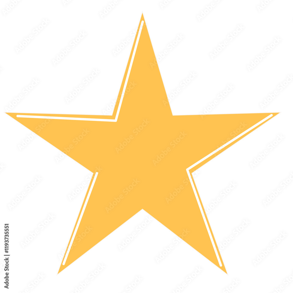 Yellow Bright Star Icon. Magic Star Ray Shape Decoration. Baby Nursery Wallpaper or Poster Decor. Yellow Bright Star Icon. Magic Star Ray Shape Decoration. Baby Nursery Wallpaper or Poster Decor.