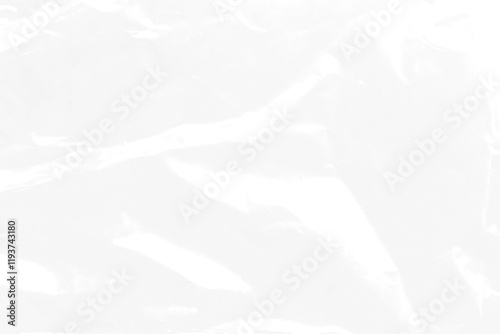 Plastic wrap transparent texture overlay effect. Polyethylene packaging of vinyl wrap or cd cover. Shrink crumpled plastic bag sleeve, package mockup illustration
