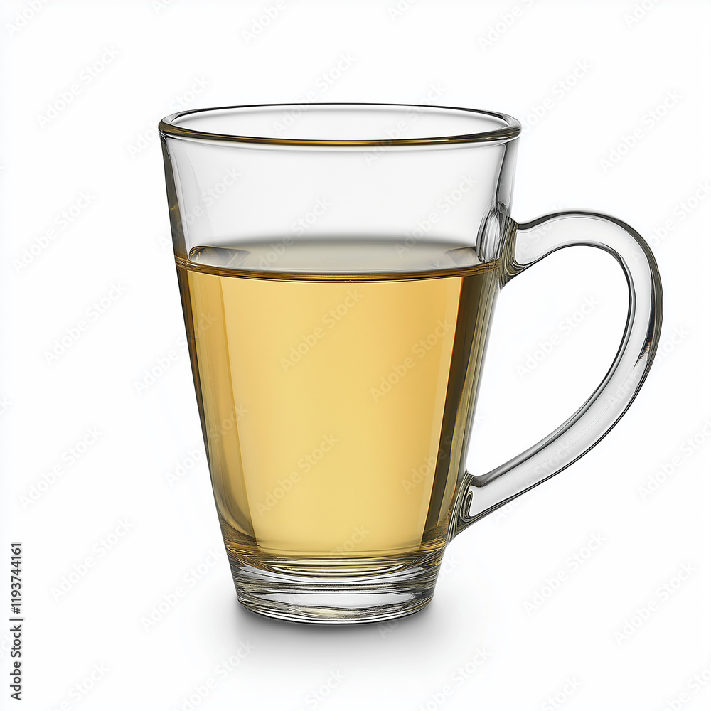 A transparent glass tea mug with an elegant design, showcasing a sturdy handle and a crystal-clear body for enjoying warm beverages A transparent glass tea mug with an elegant design, showcasing a sturdy handle and a crystal-clear body for enjoying warm beverages
