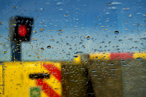 Finland, North Ostrobothnia, Hailuoto Island. Ferry ride, view from inside the car. photo
